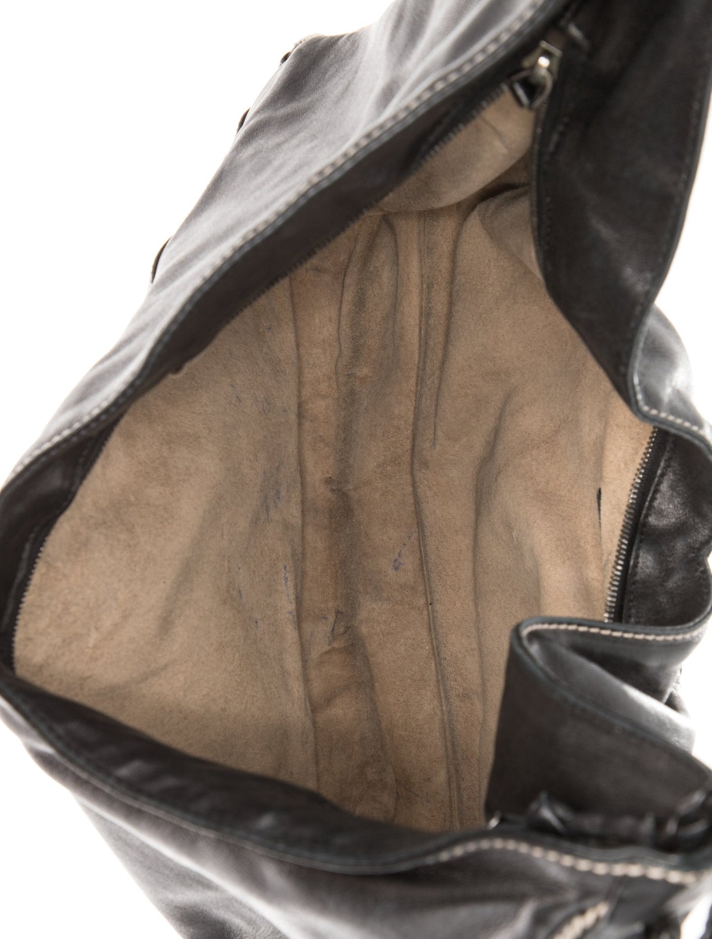 Bottega Veneta Intrecciato Black Leather Hobo Shoulder Bag Vintage