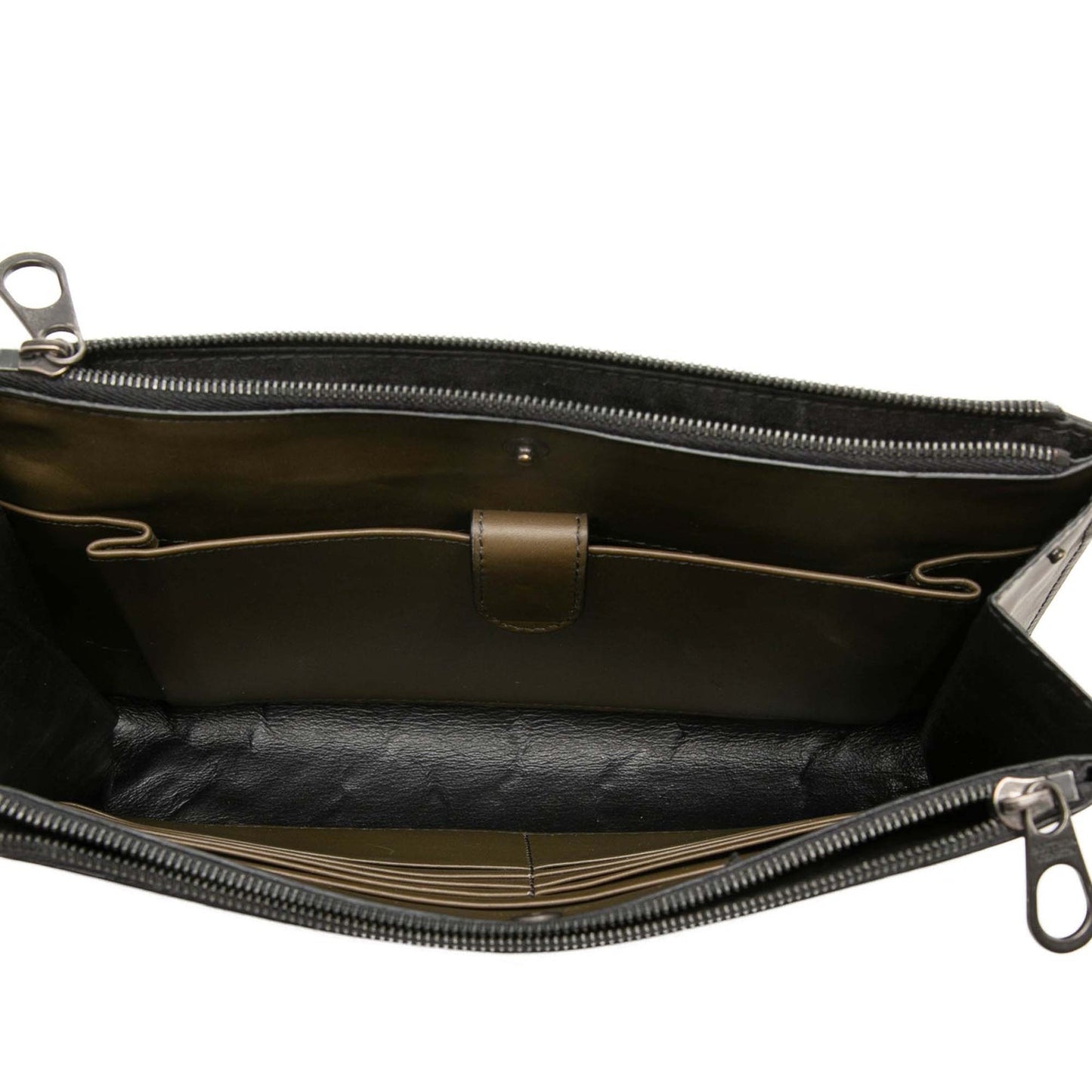 Bottega Veneta Leather Nappa Intrecciato Double Zip Wristlet Clutch