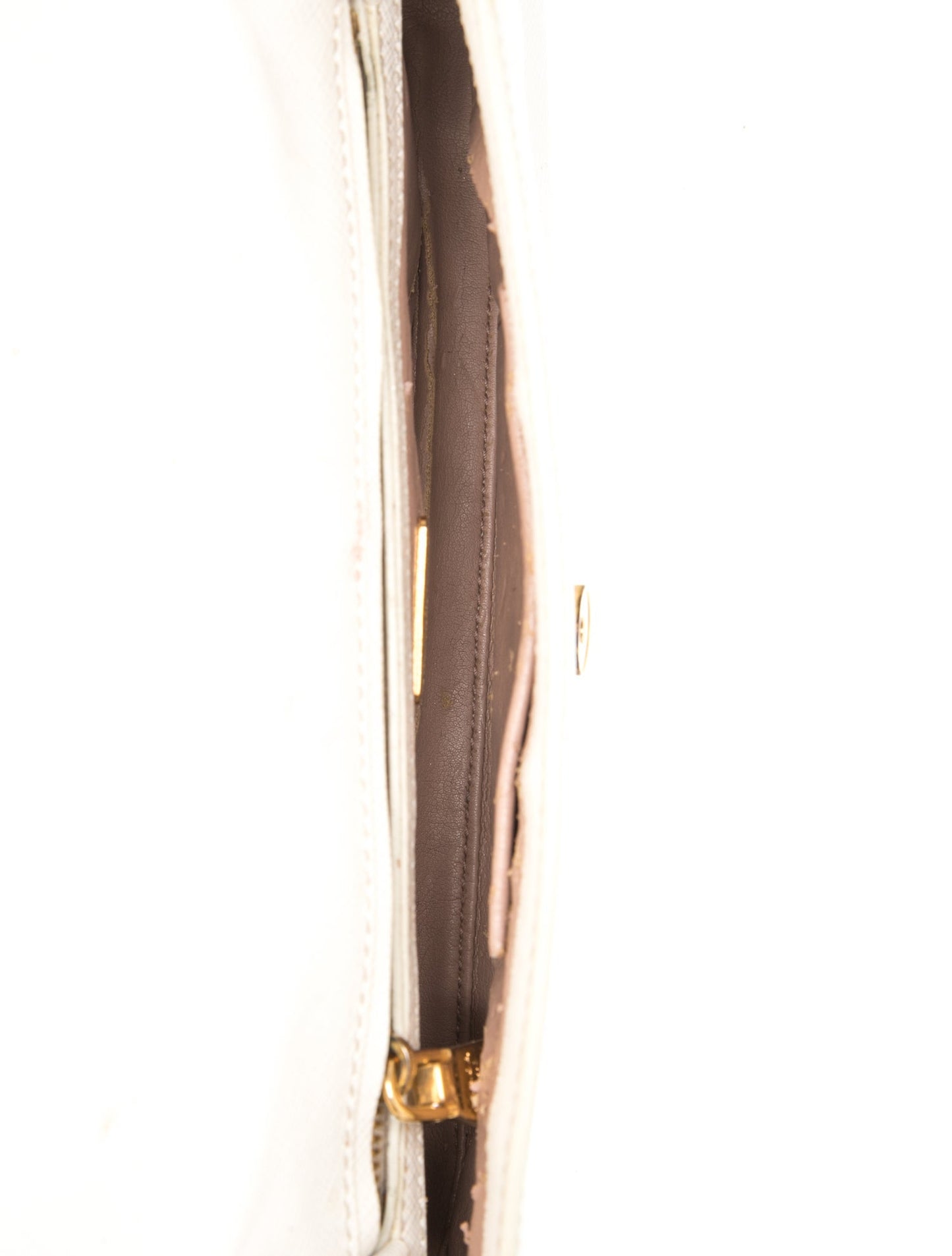 Prada Enameled Metal Triangle Shoulder Bag