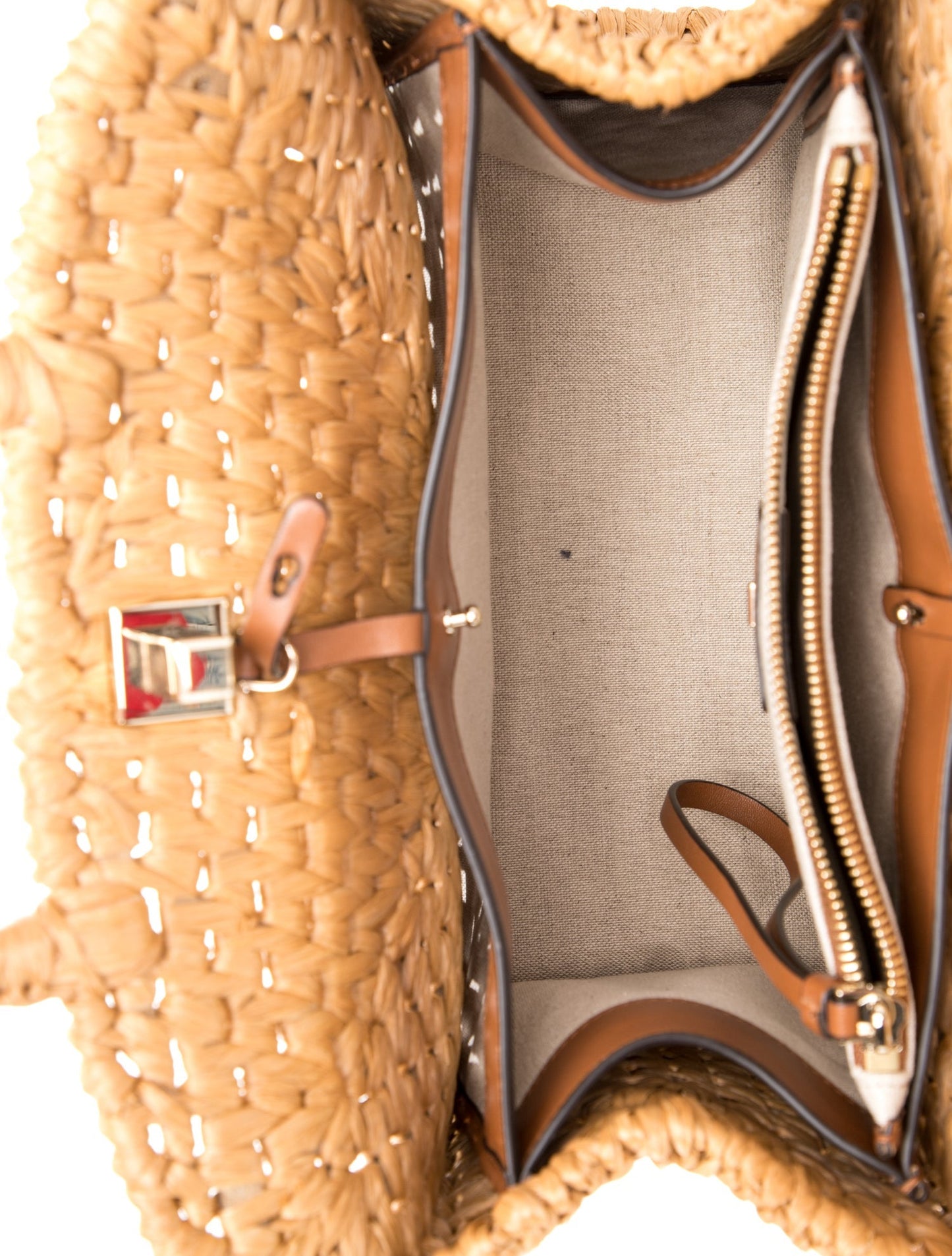Salvatore Ferragamo Straw Top Handle Bag