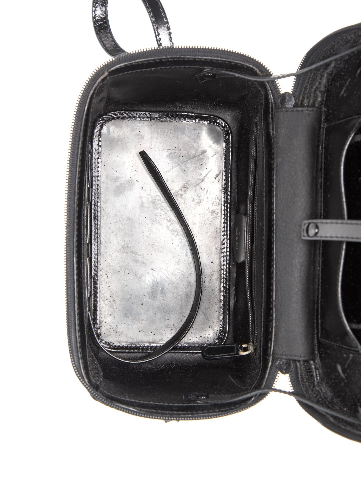 Gucci Leather Cosmetic Bag with crossbody strap