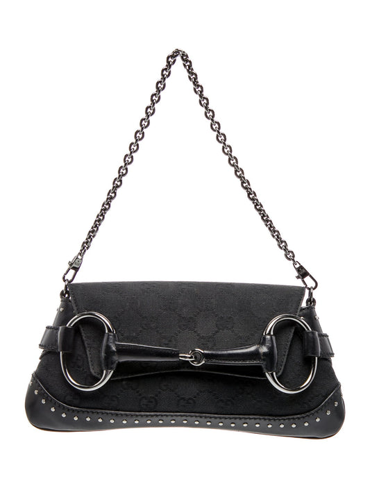 Gucci GG Canvas Horsebit Chain Small