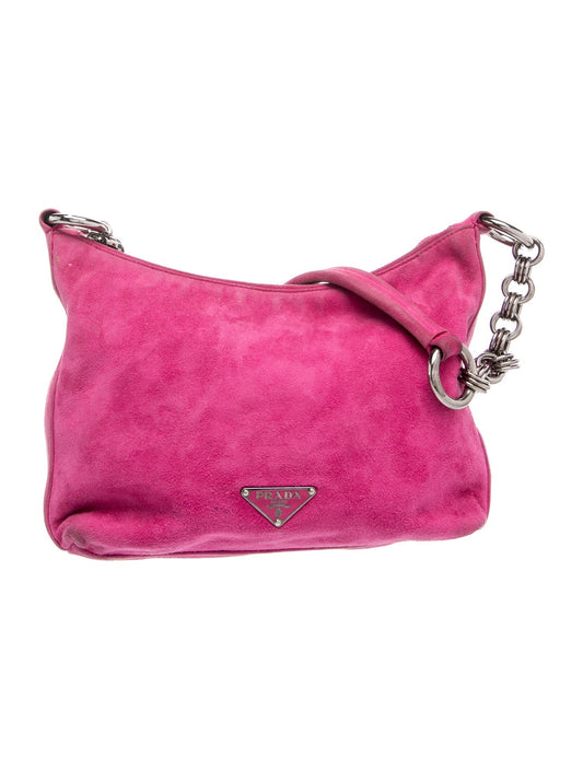 Prada Scamosciato Suede Top Handle Bag
