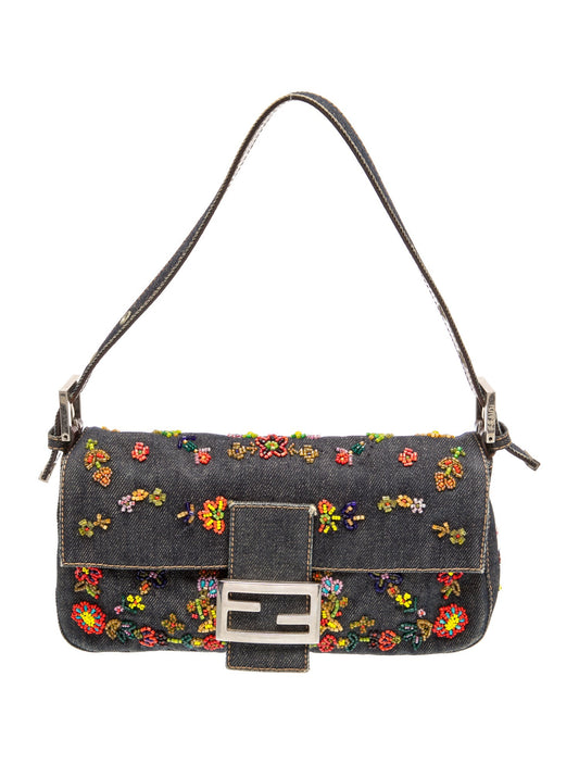 Fendi Denim Baguette Vintage