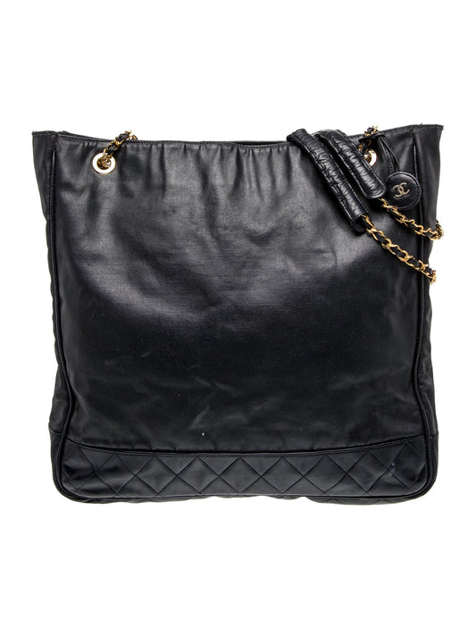 Chanel CC Quilted Shopping Tote