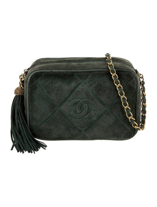 Chanel Suede CC Tassel Camera Bag