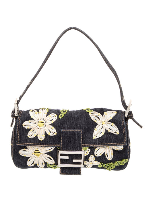 Fendi Denim Baguette Vintage