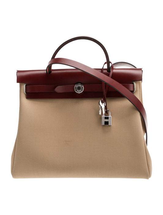 Hermès 2023 Special Order Toile & Vache Hunter Laque Herbag Zip 31
