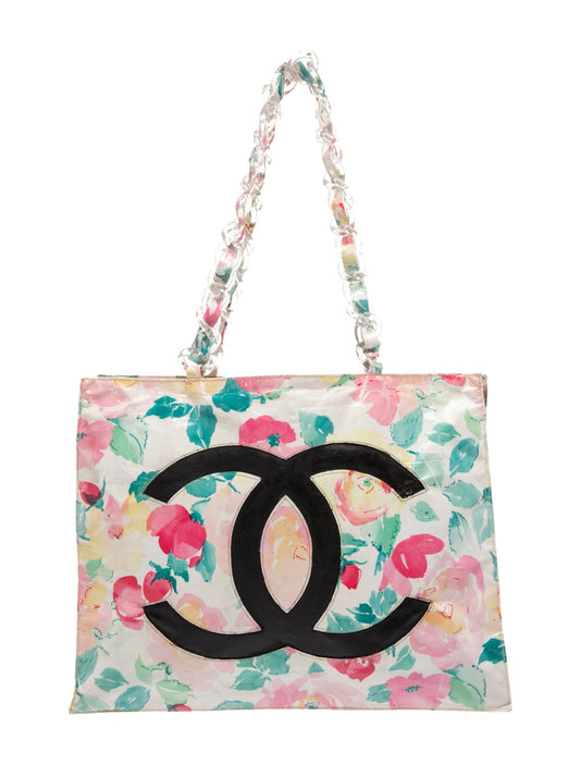 Chanel Floral Vinyl CC Tote