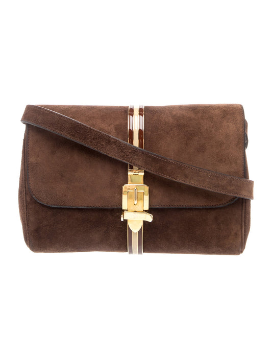 Celine Suede Shoulder Bag