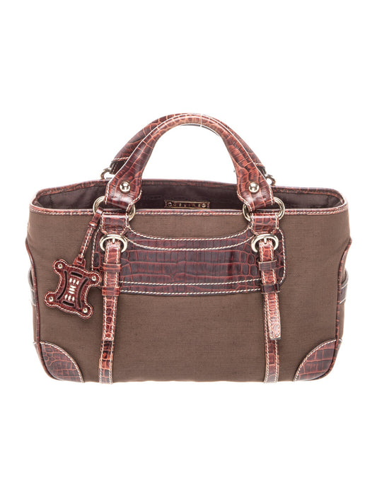 Celine Canvas Top Handle Bag Vintage