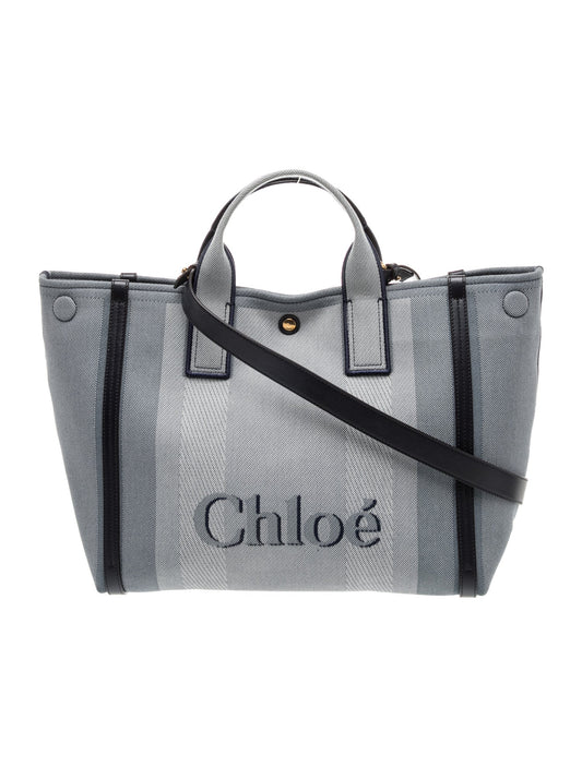 Chloé Canvas Carry Tote Bag Small