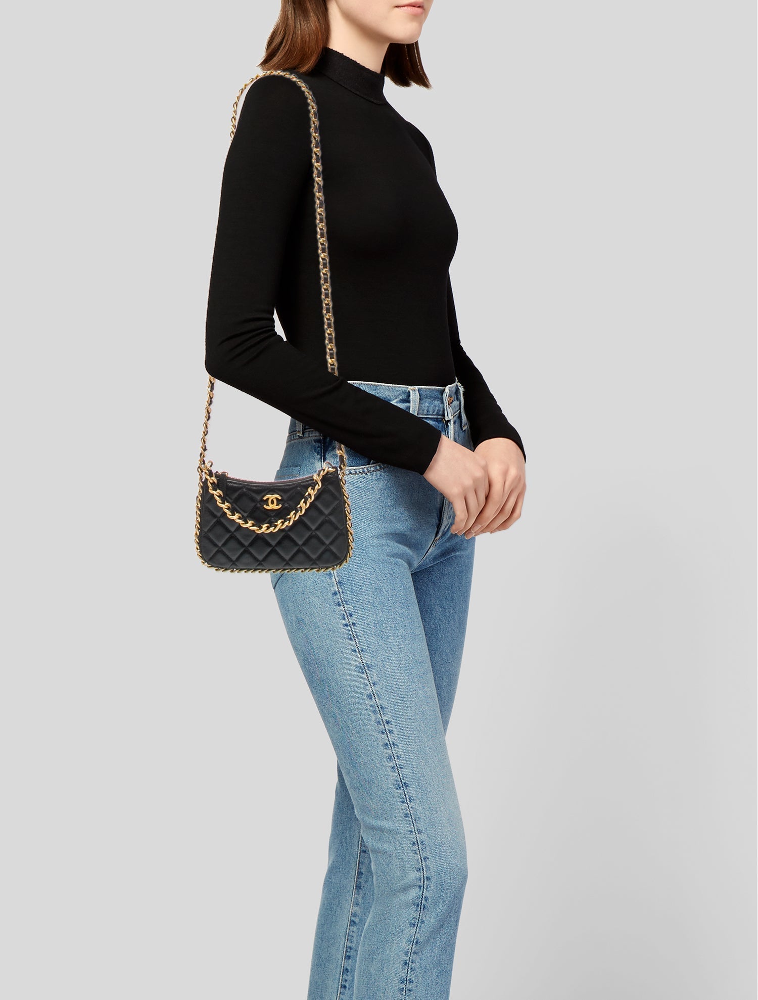 Chanel Small Top Handle Chain Around Hobo