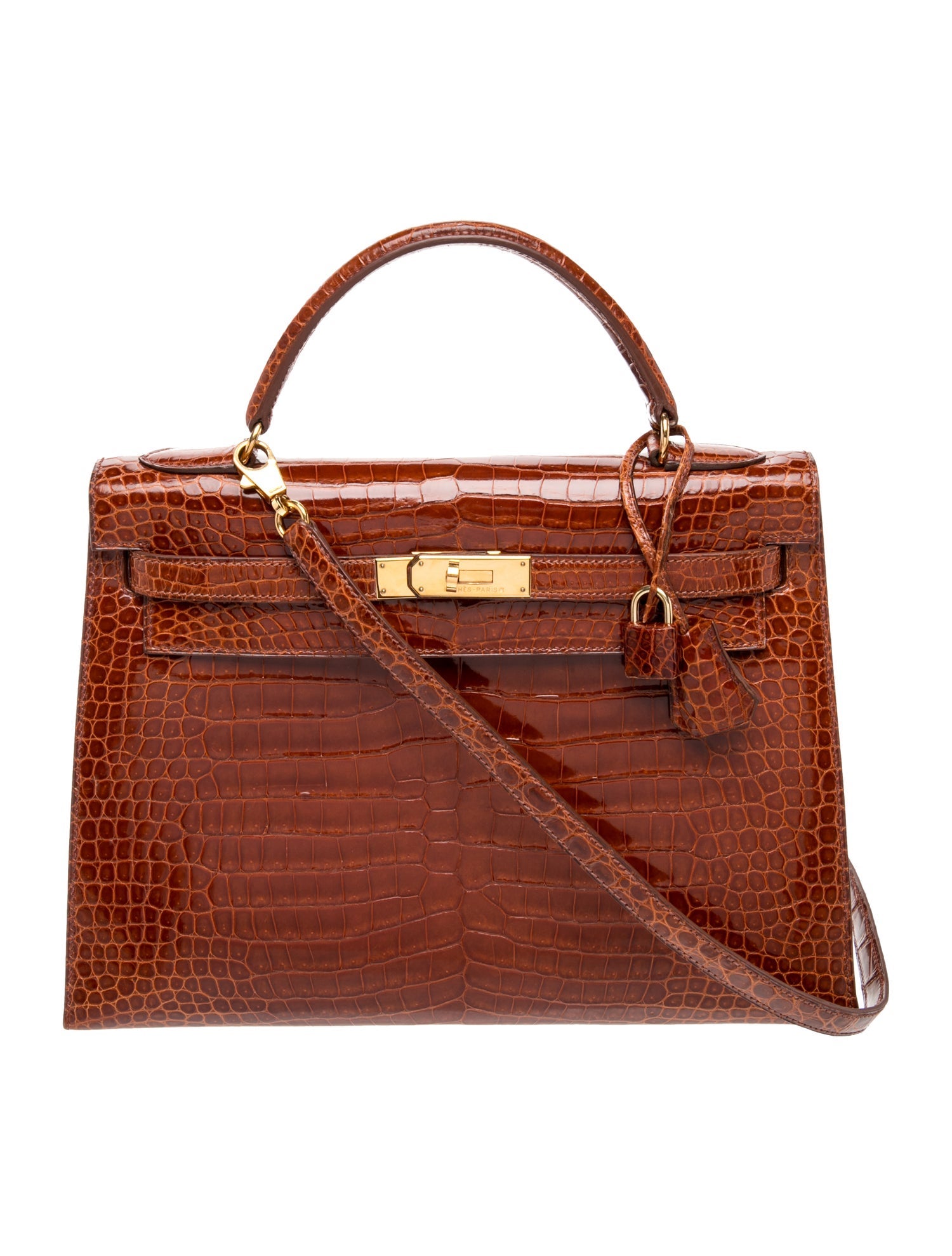 Hermès Shiny Porosus Crocodile Kelly Sellier 32