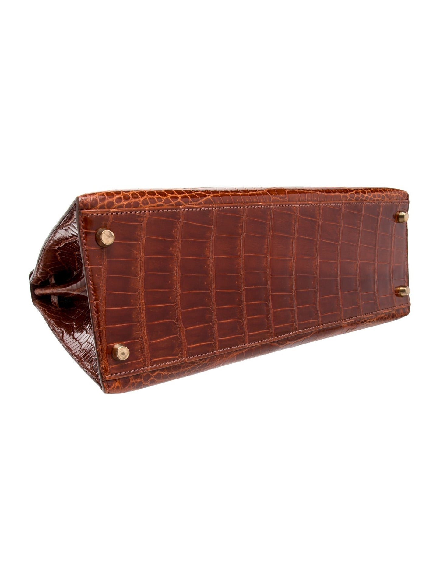 Hermès Shiny Porosus Crocodile Kelly Sellier 32