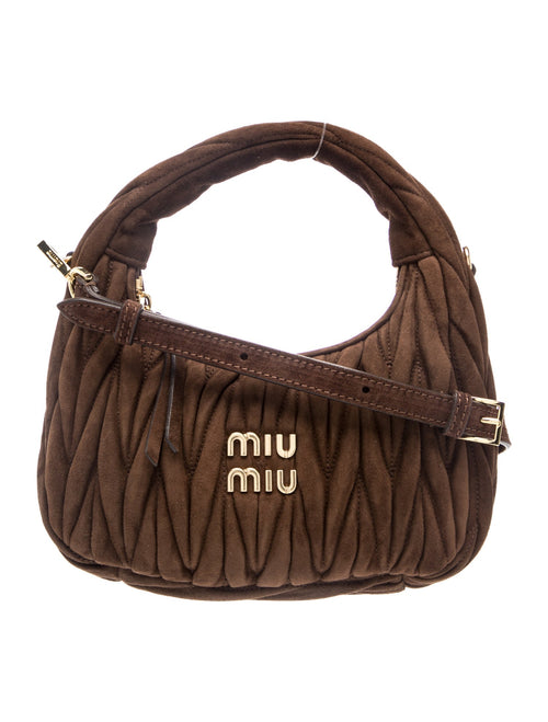 Miu Miu Suede Top Handle Bag