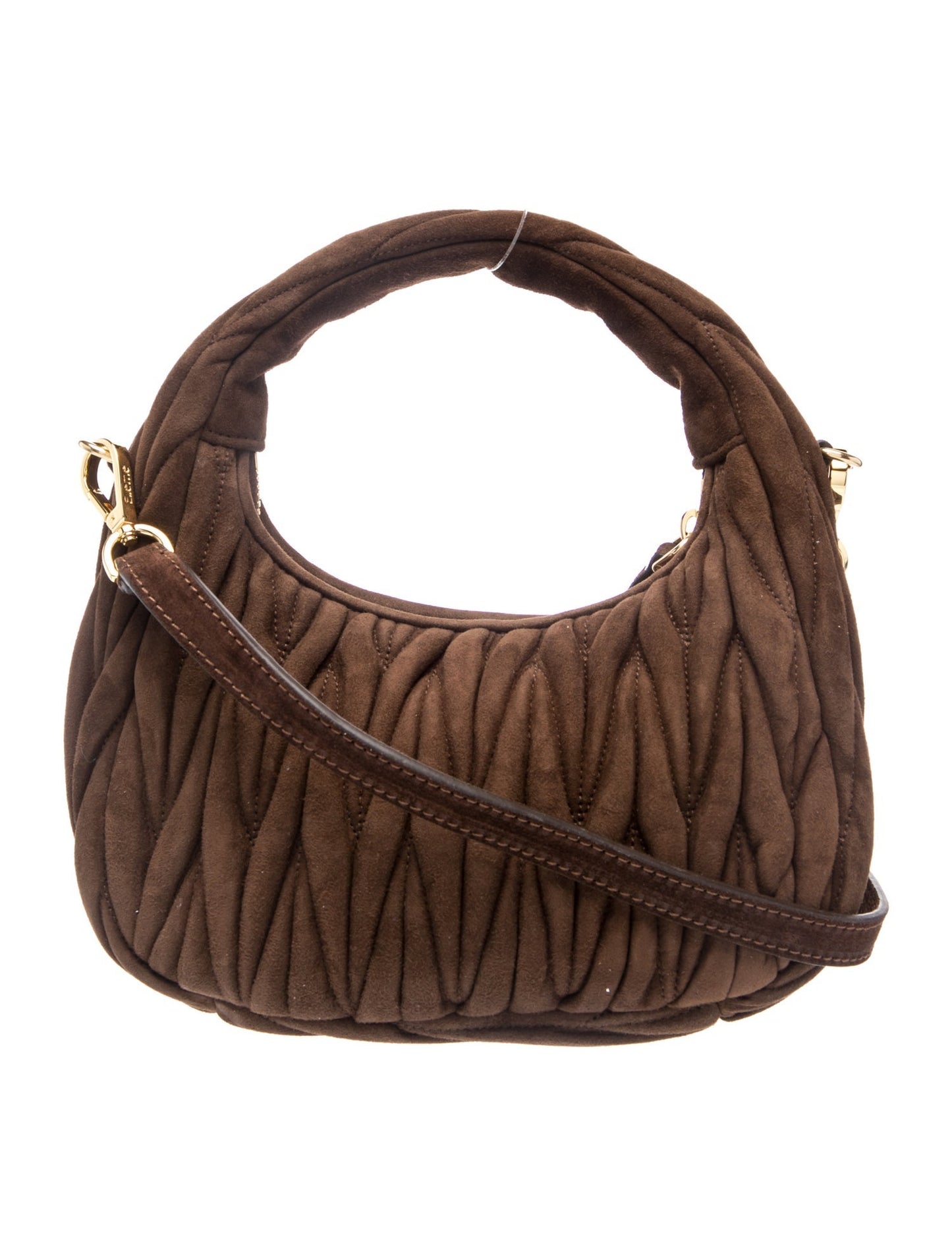 Miu Miu Suede Top Handle Bag