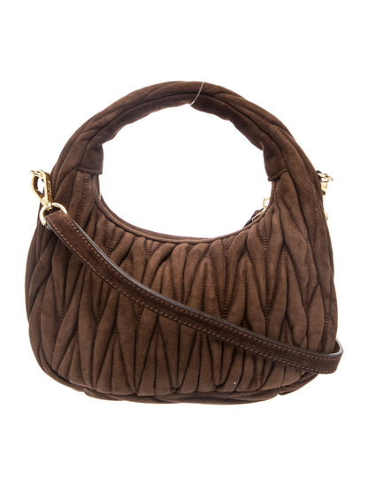 Miu Miu Suede Top Handle Bag