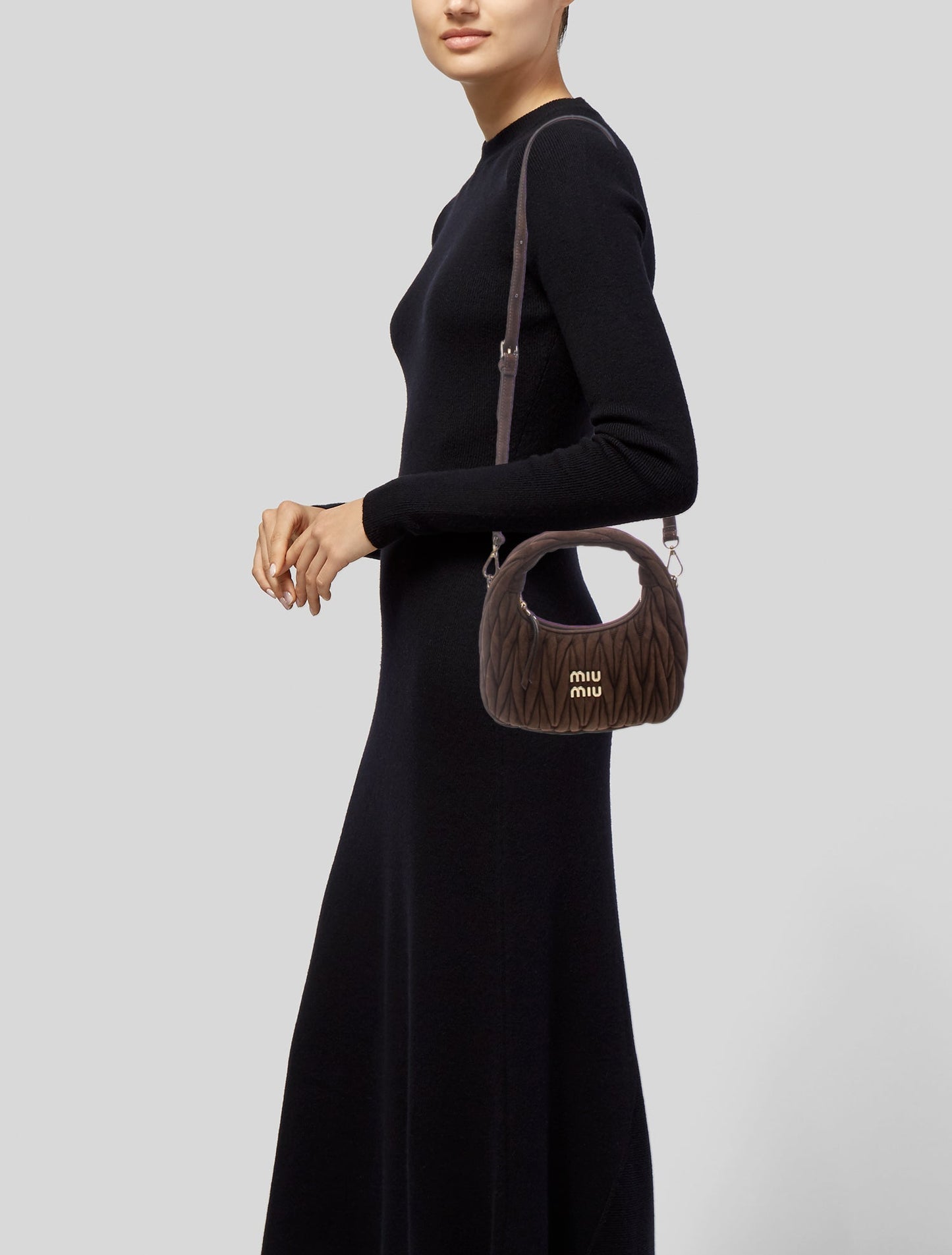 Miu Miu Suede Top Handle Bag