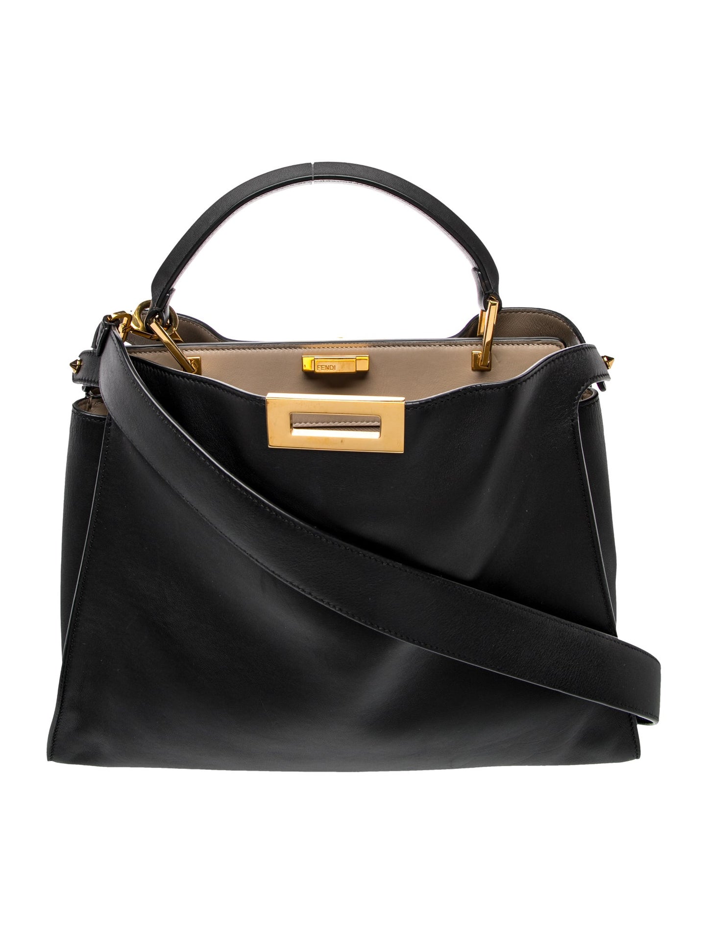 Fendi Leather Peekaboo Essentially Large