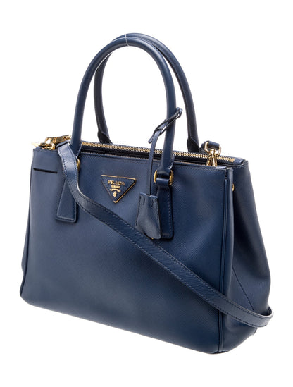Prada Saffiano Leather Galleria Double Zip Small