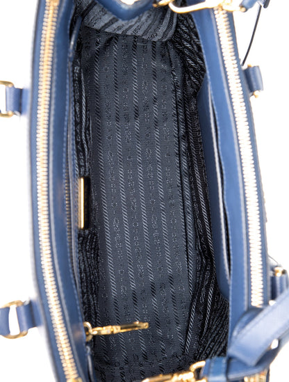 Prada Saffiano Leather Galleria Double Zip Small