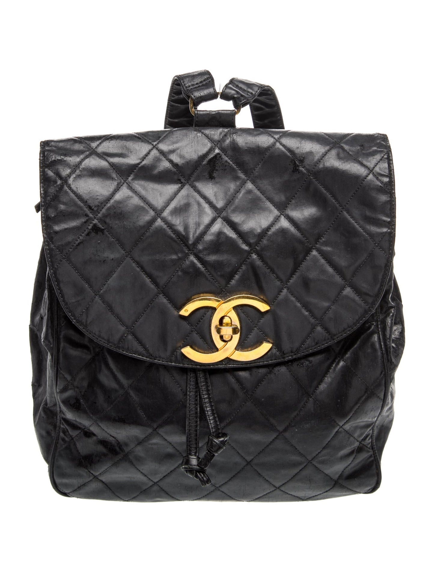 Chanel Vintage Quilted CC Backpack