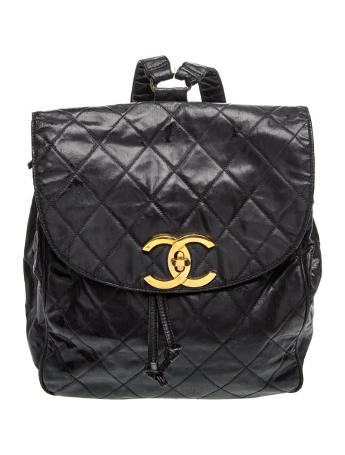 Chanel Vintage Quilted CC Backpack