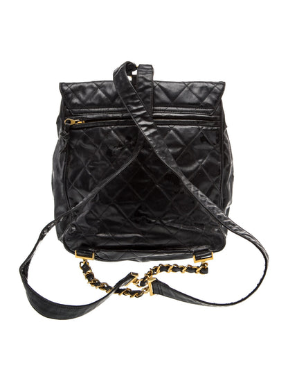 Chanel Vintage Quilted CC Backpack