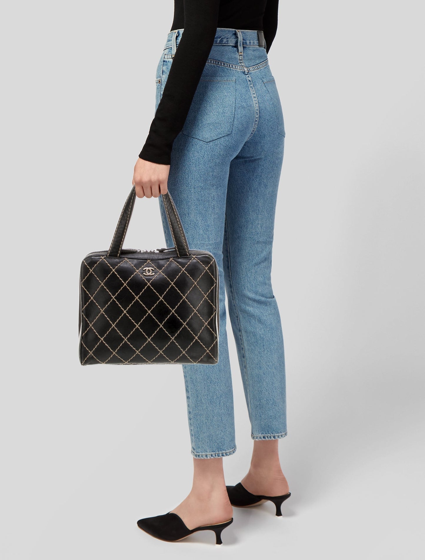 Chanel Surpique Bowler Bag