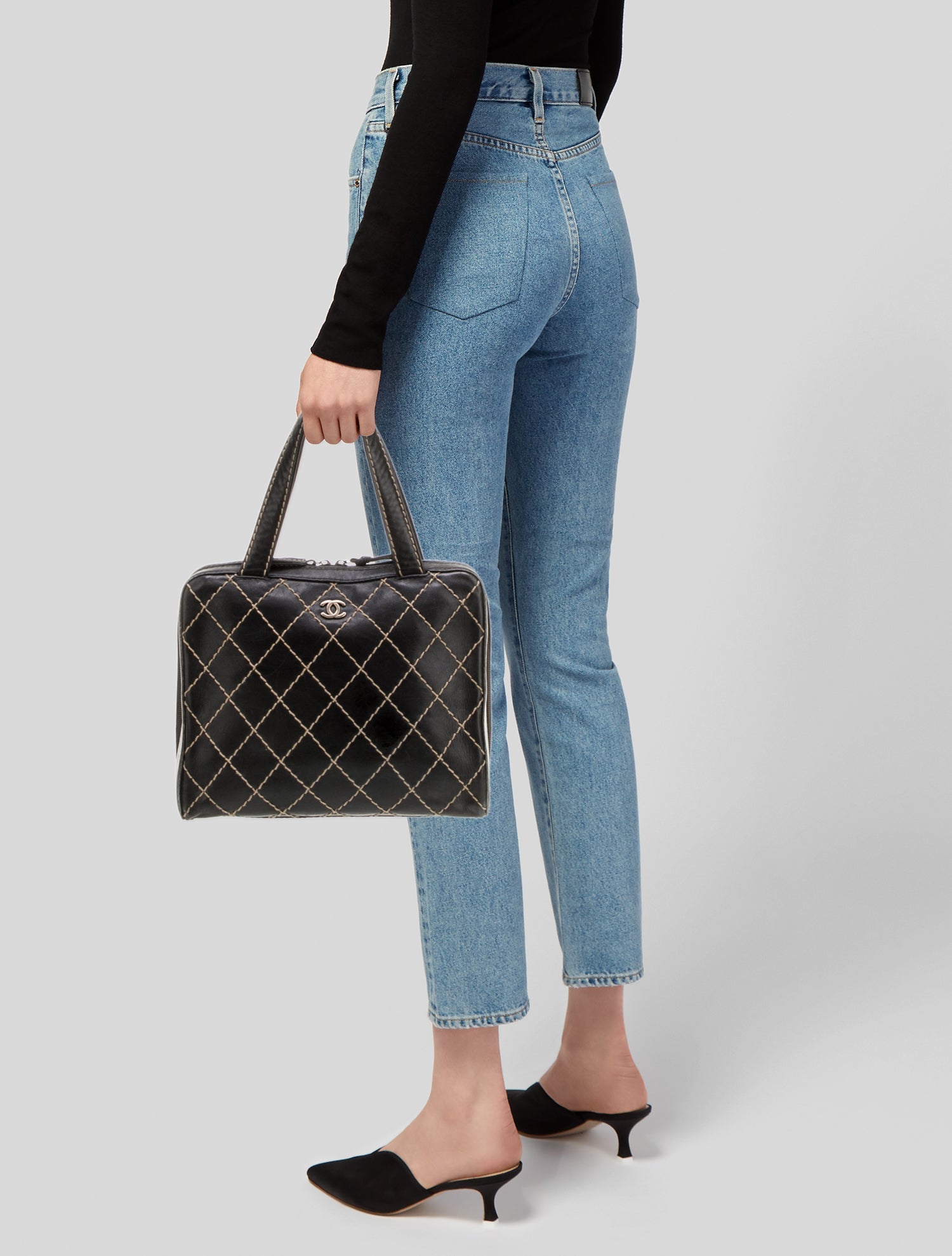 Chanel Surpique Bowler Bag