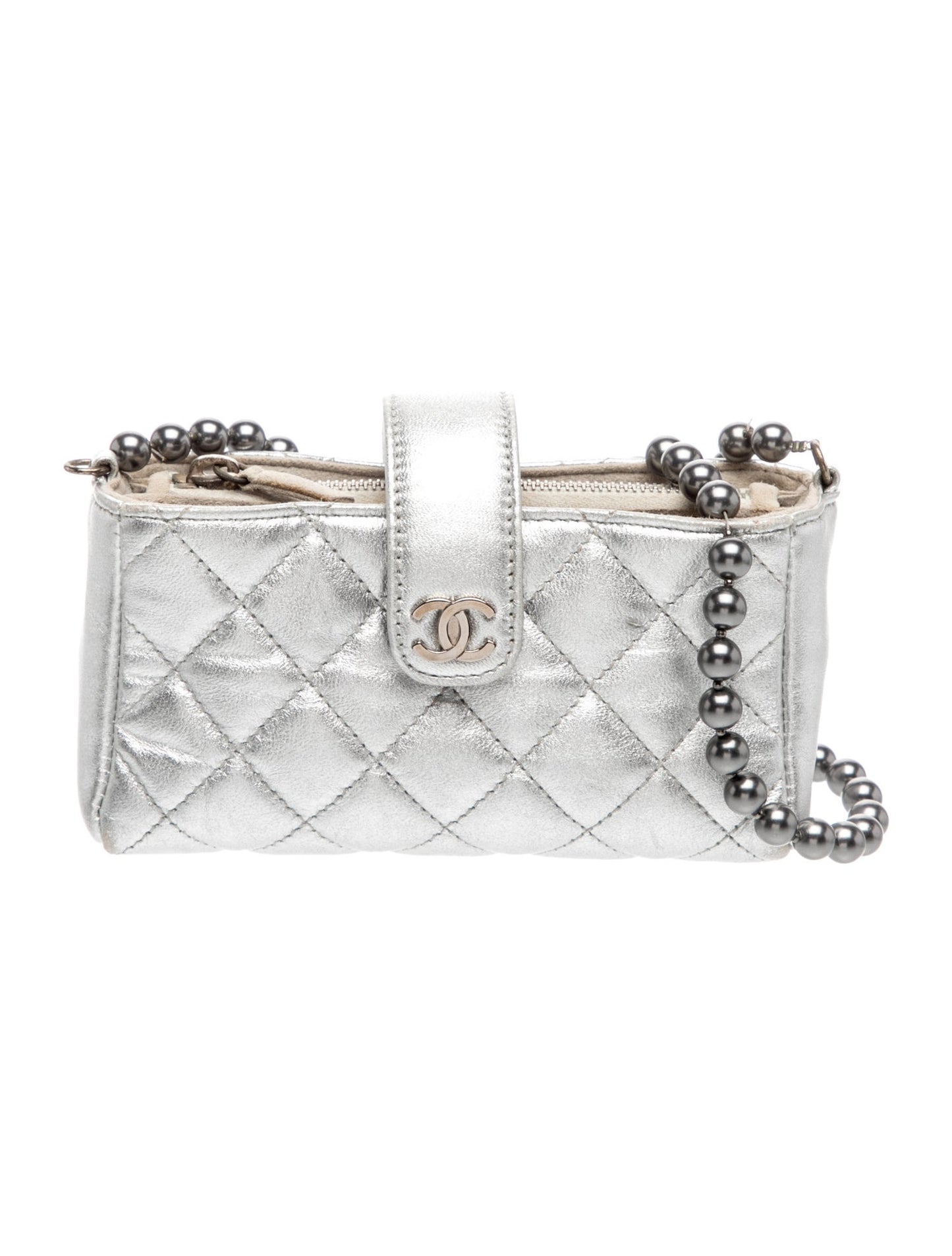 Chanel Pearl CC O-Phone Holder w/ Chain