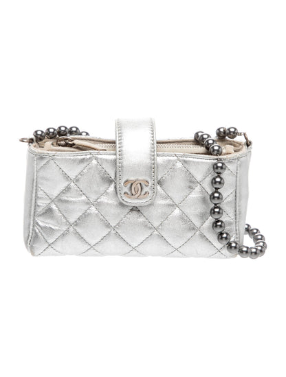 Chanel Pearl CC O-Phone Holder w/ Chain
