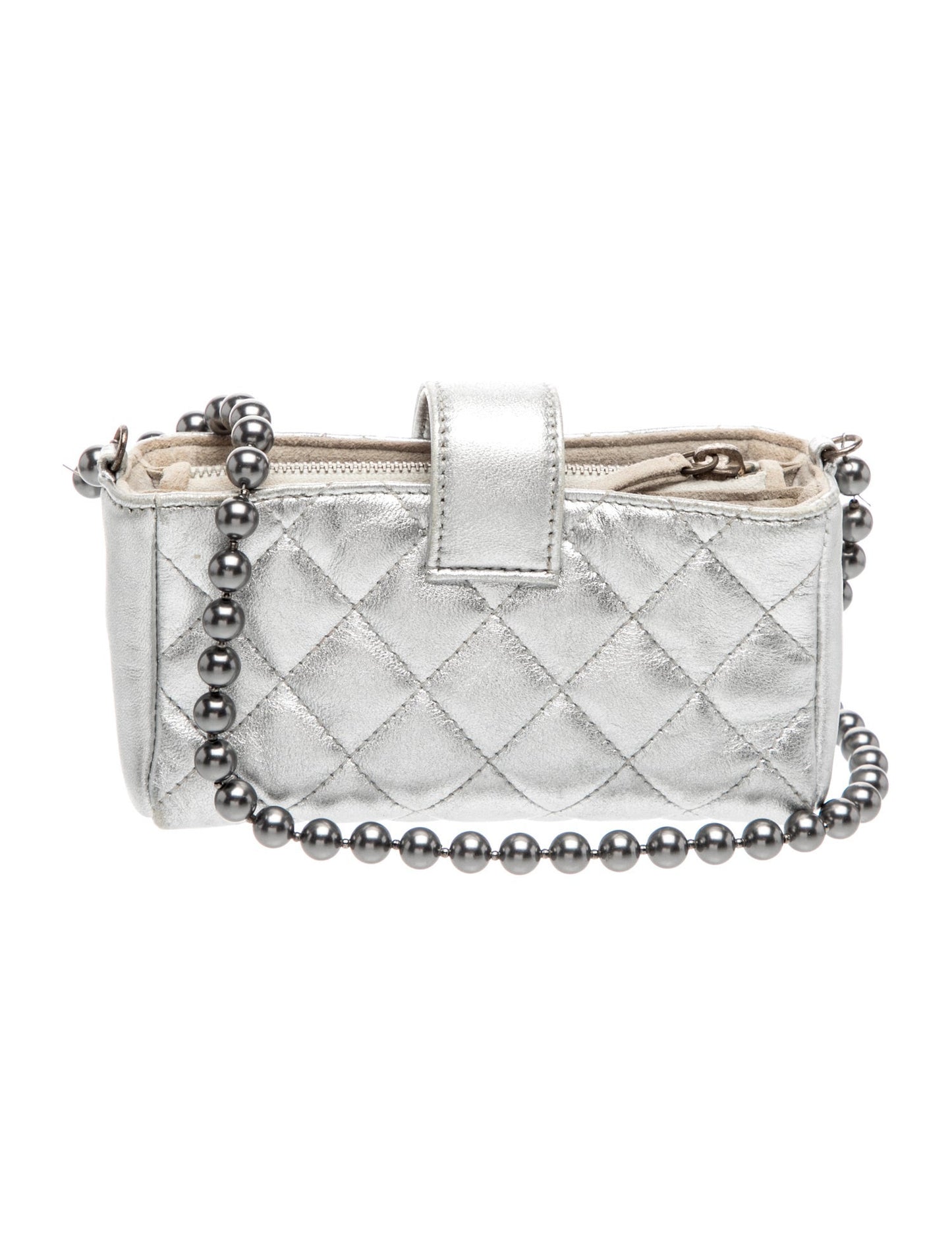 Chanel Pearl CC O-Phone Holder w/ Chain