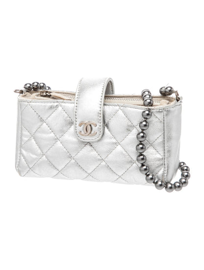 Chanel Pearl CC O-Phone Holder w/ Chain