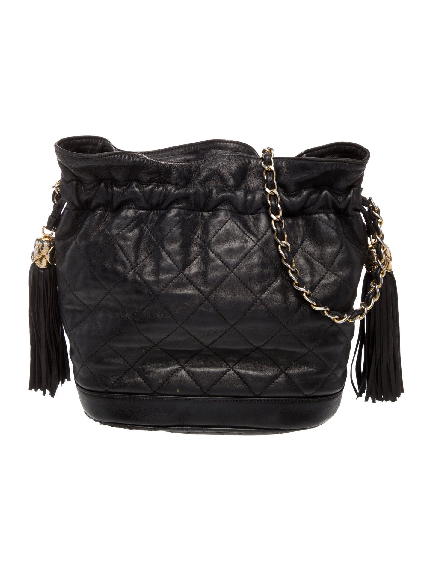 Chanel Quilted Tassel Bucket Bag