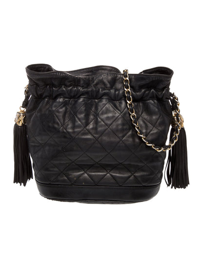 Chanel Quilted Tassel Bucket Bag