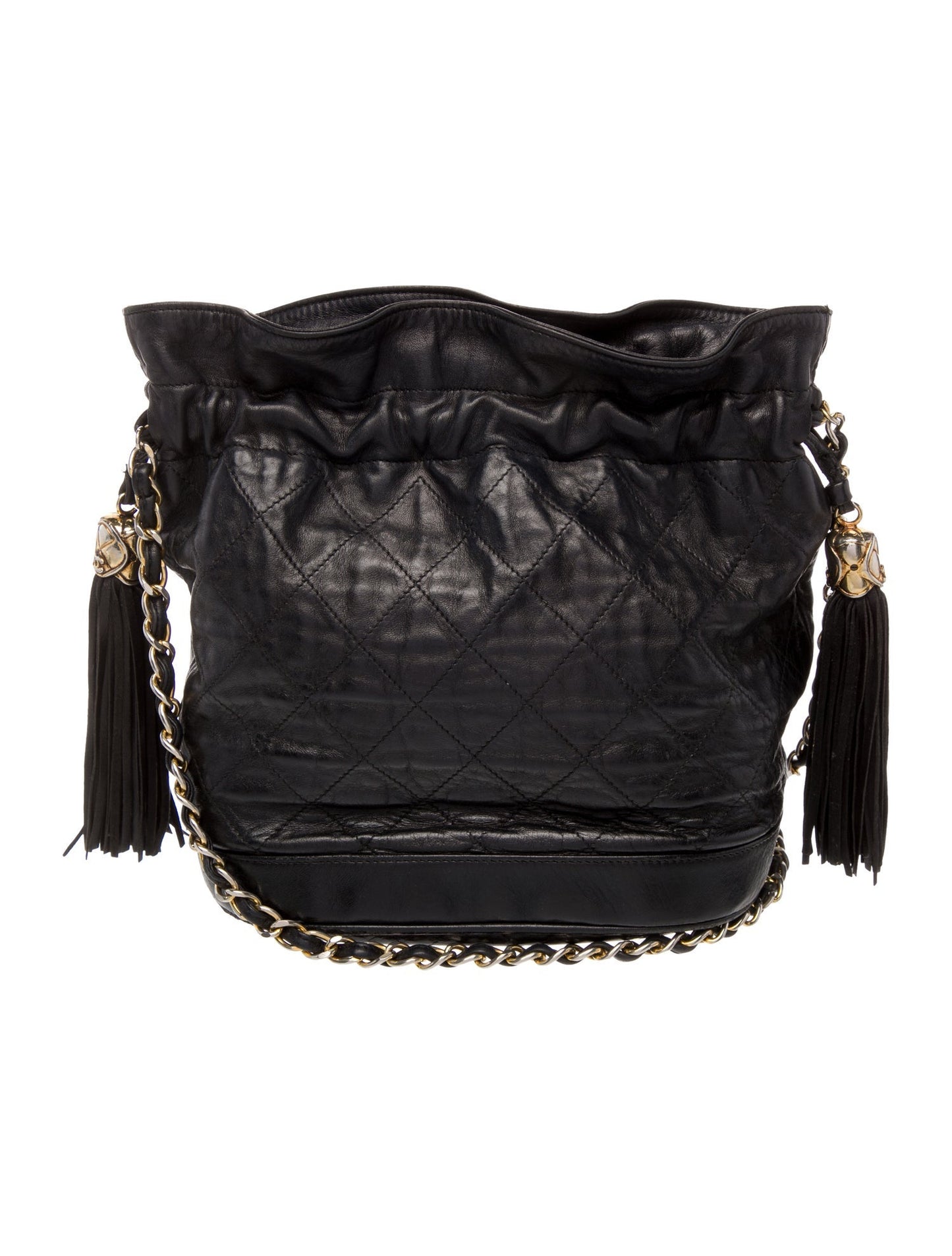 Chanel Quilted Tassel Bucket Bag