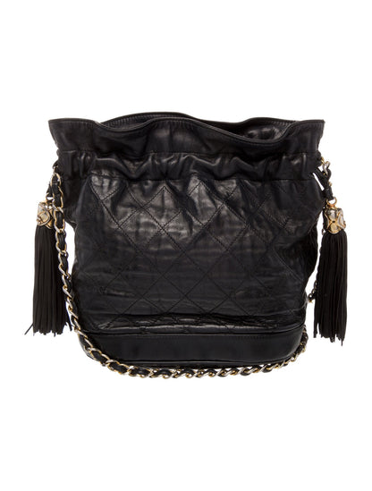 Chanel Quilted Tassel Bucket Bag