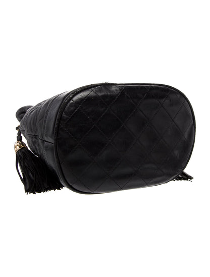 Chanel Quilted Tassel Bucket Bag