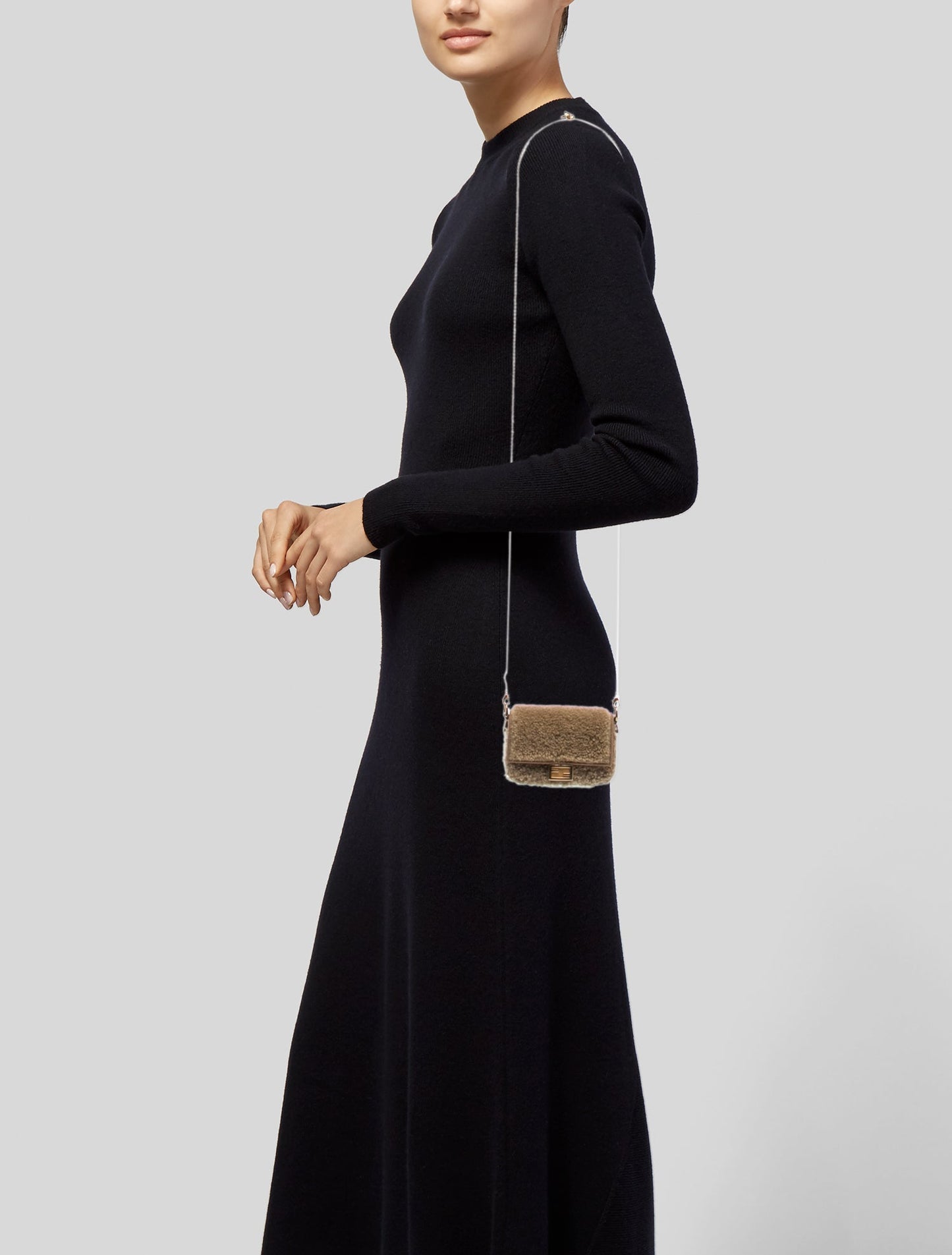 Fendi Shearling Baguette Nano