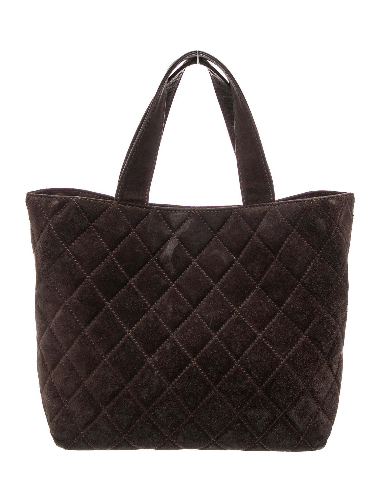 Chanel Quilted Suede CC Tote