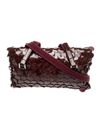 Prada Enameled Metal Triangle Shoulder Bag