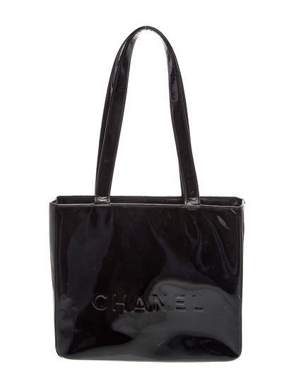 Chanel Patent Logo Tote