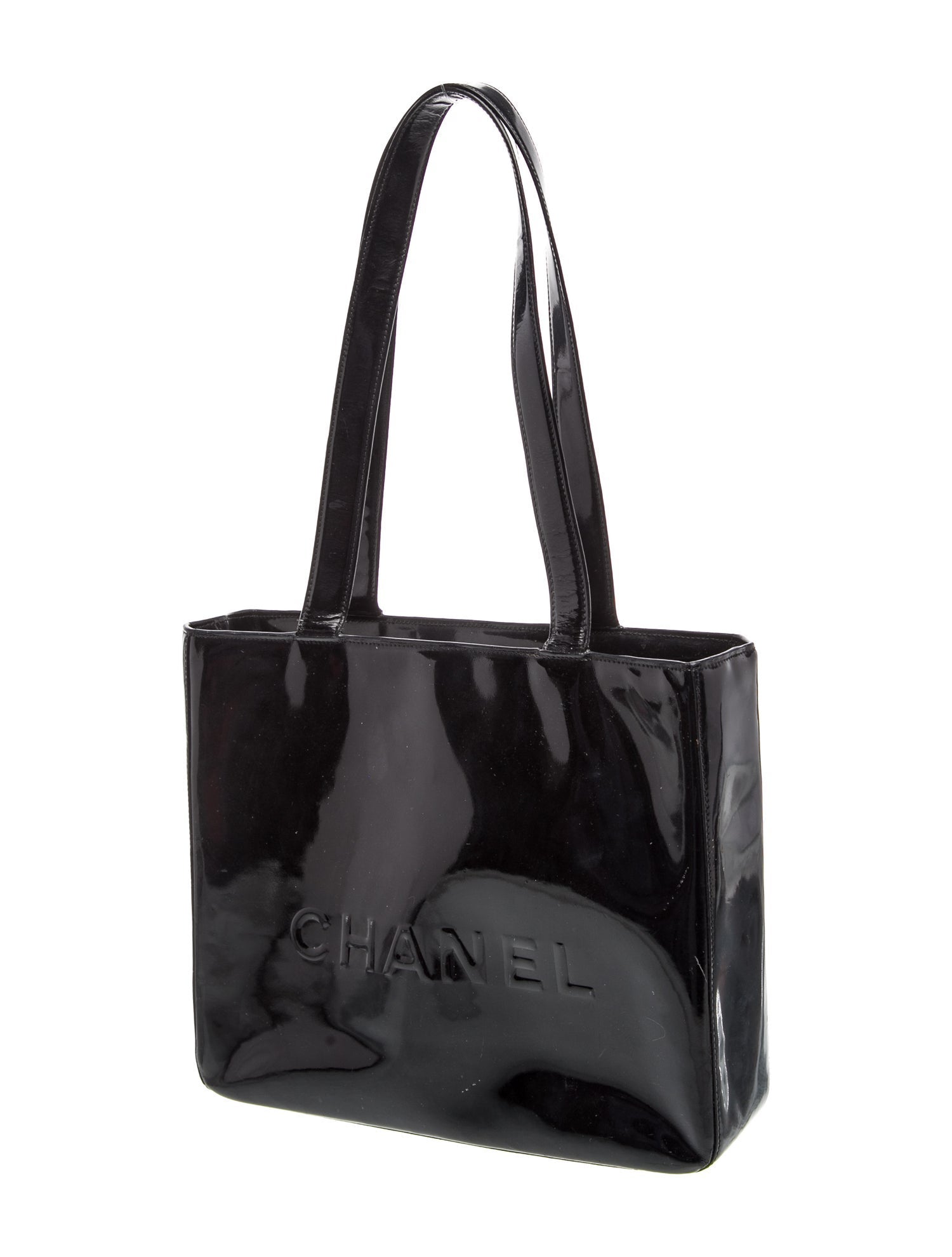 Chanel Patent Logo Tote