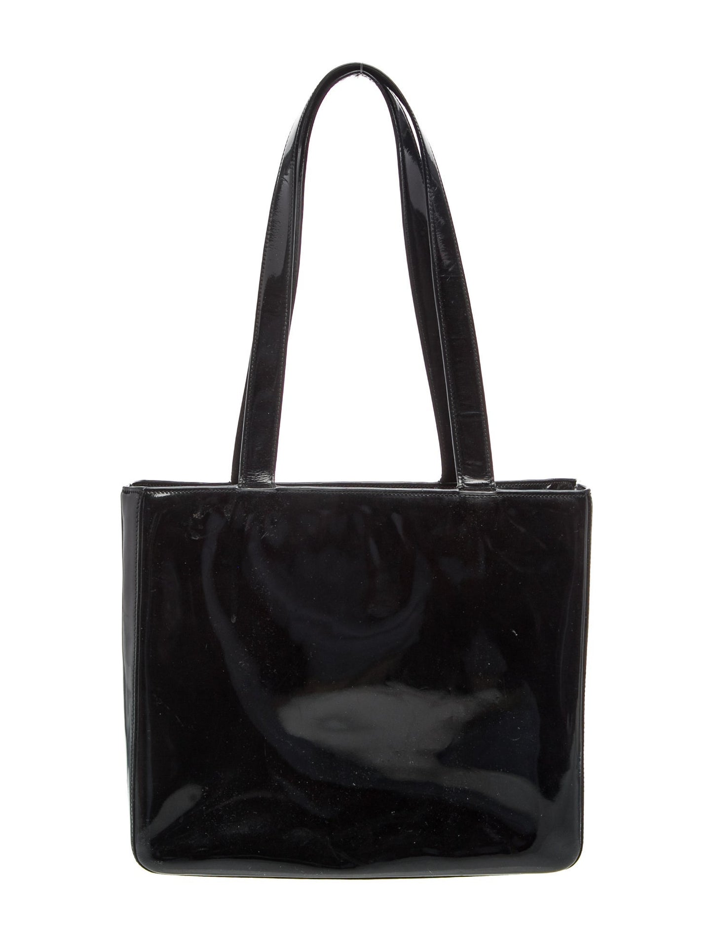 Chanel Patent Logo Tote