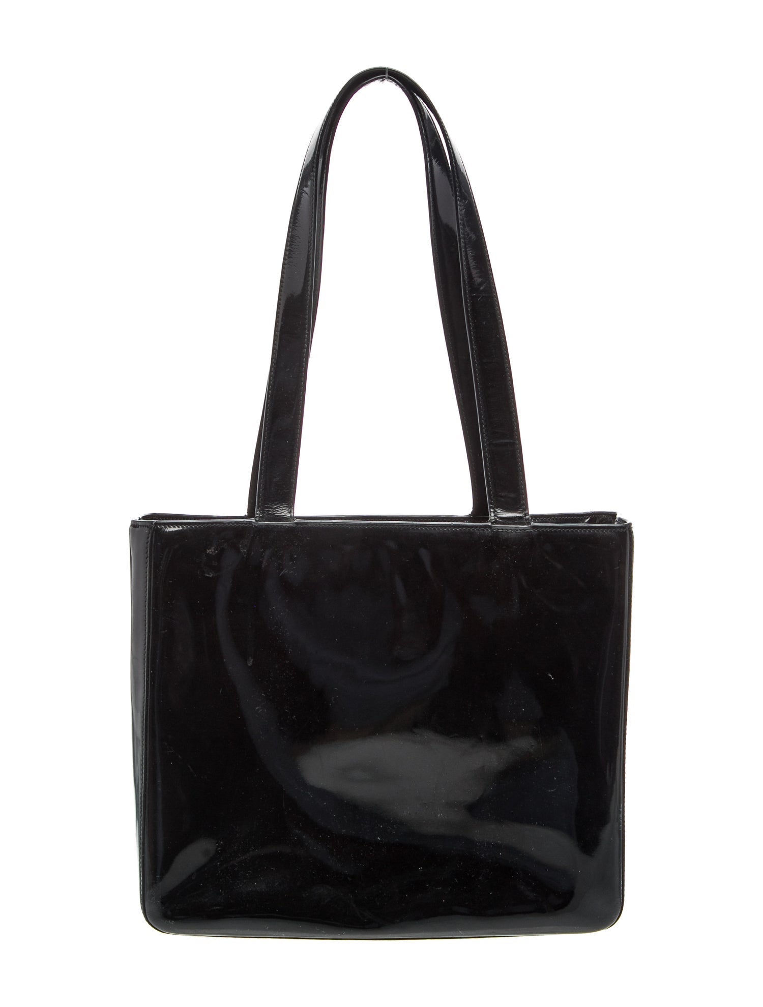 Chanel Patent Logo Tote