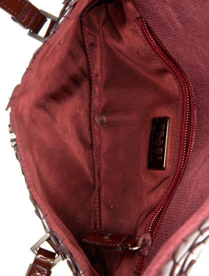Prada Enameled Metal Triangle Shoulder Bag