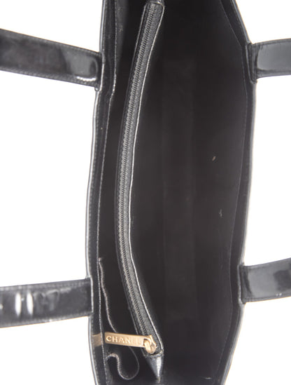Chanel Patent Logo Tote