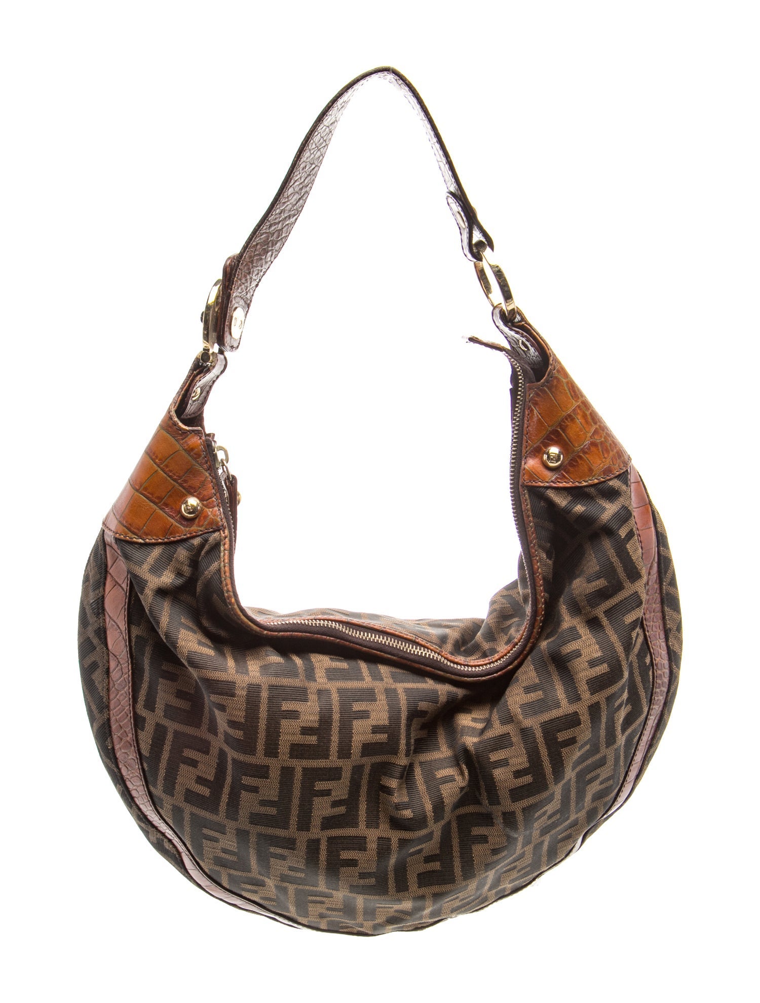 Fendi Zucca FF Zucca Hobo Bag